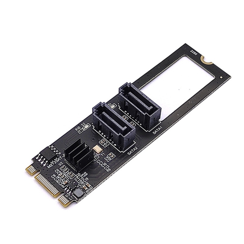 Card Mở Rộng IWO 2 Cổng Cho M.2 M2 NVME Sang Sata3.0 JMB582 6GB / S Ada