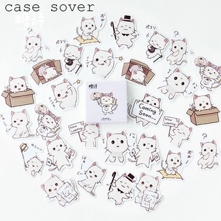 Hộp 45 sticker chủ đề mèo chủ quán trang trí sổ, planner,... - case sover