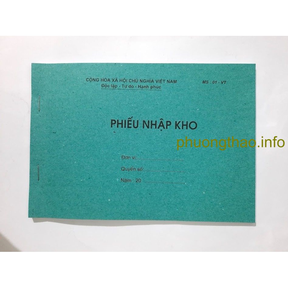 Phiếu xuất kho, phiếu nhập kho/ giấy carbon - Loại dày (1 liên, 2 liên, 3 liên/ A4/ A5 ).