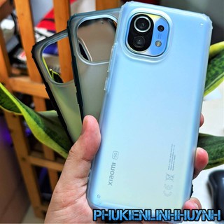 Xiaomi Mi 11_Ốp lưng nhám viền màu Ver 2