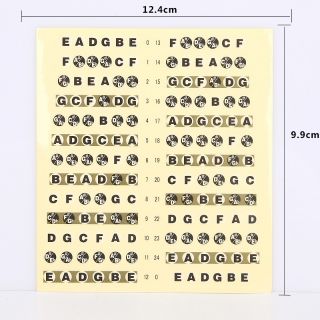 Miếng dán nốt nhạc cho guitar đen trắng