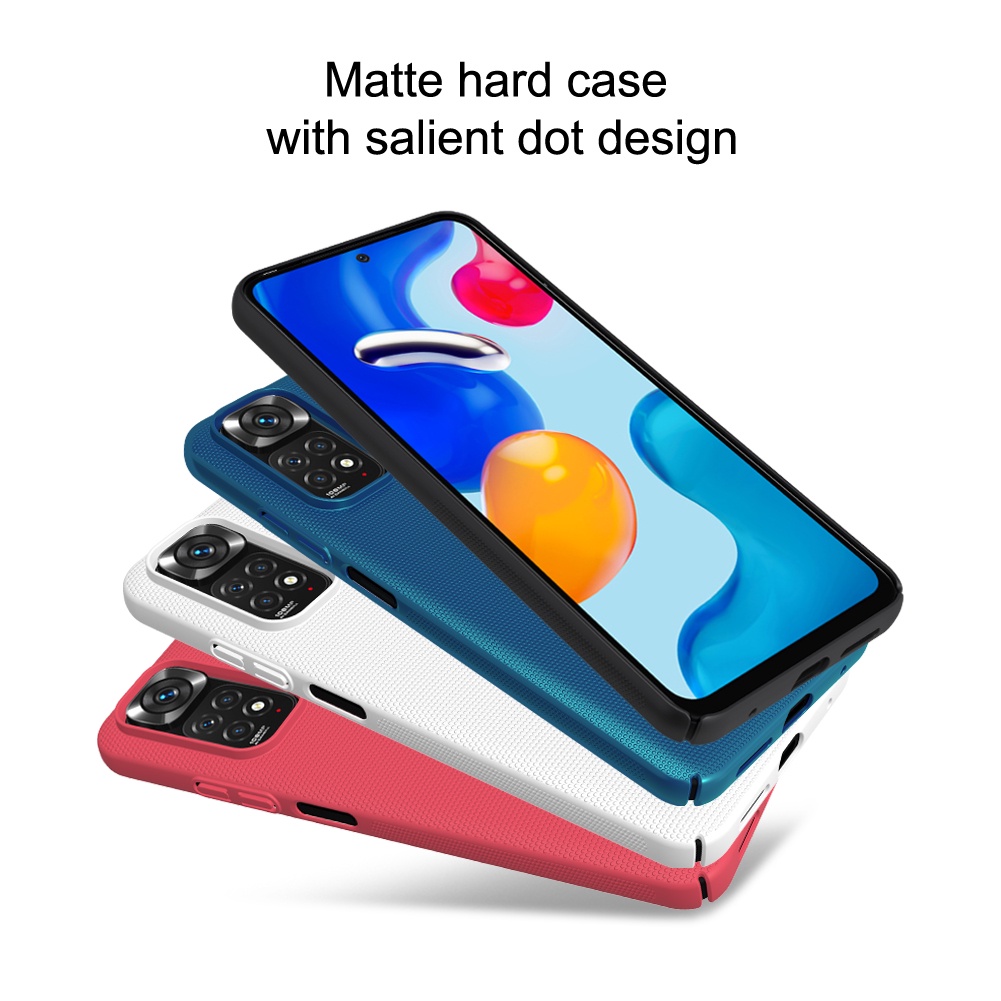 Ốp điện thoại NILLKIN bằng PC cứng mặt nhám chống sốc chống để lại dấu vân tay cho Xiaomi Redmi Note 11S 4G