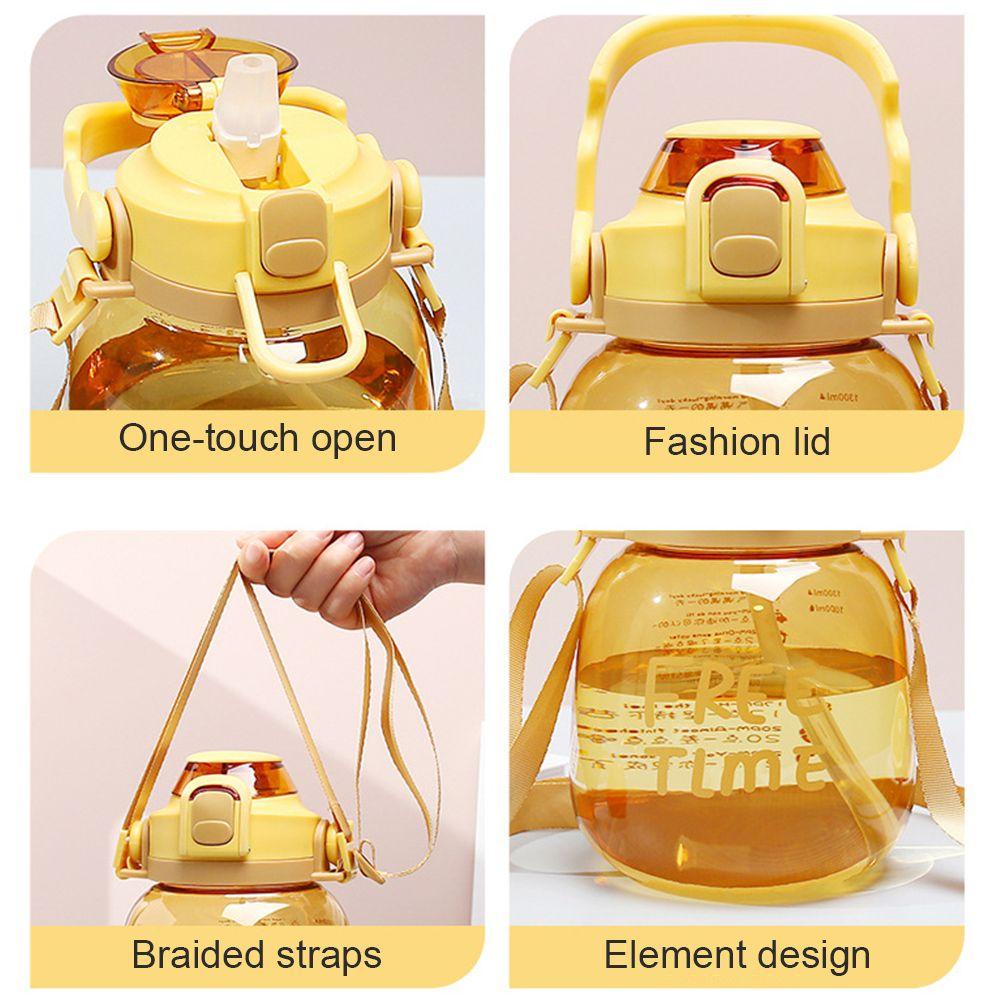 PISTA Bình Nước Thể Thao Dung Tích Lớn 1200ml Có Ống Hút Tiện Lợi