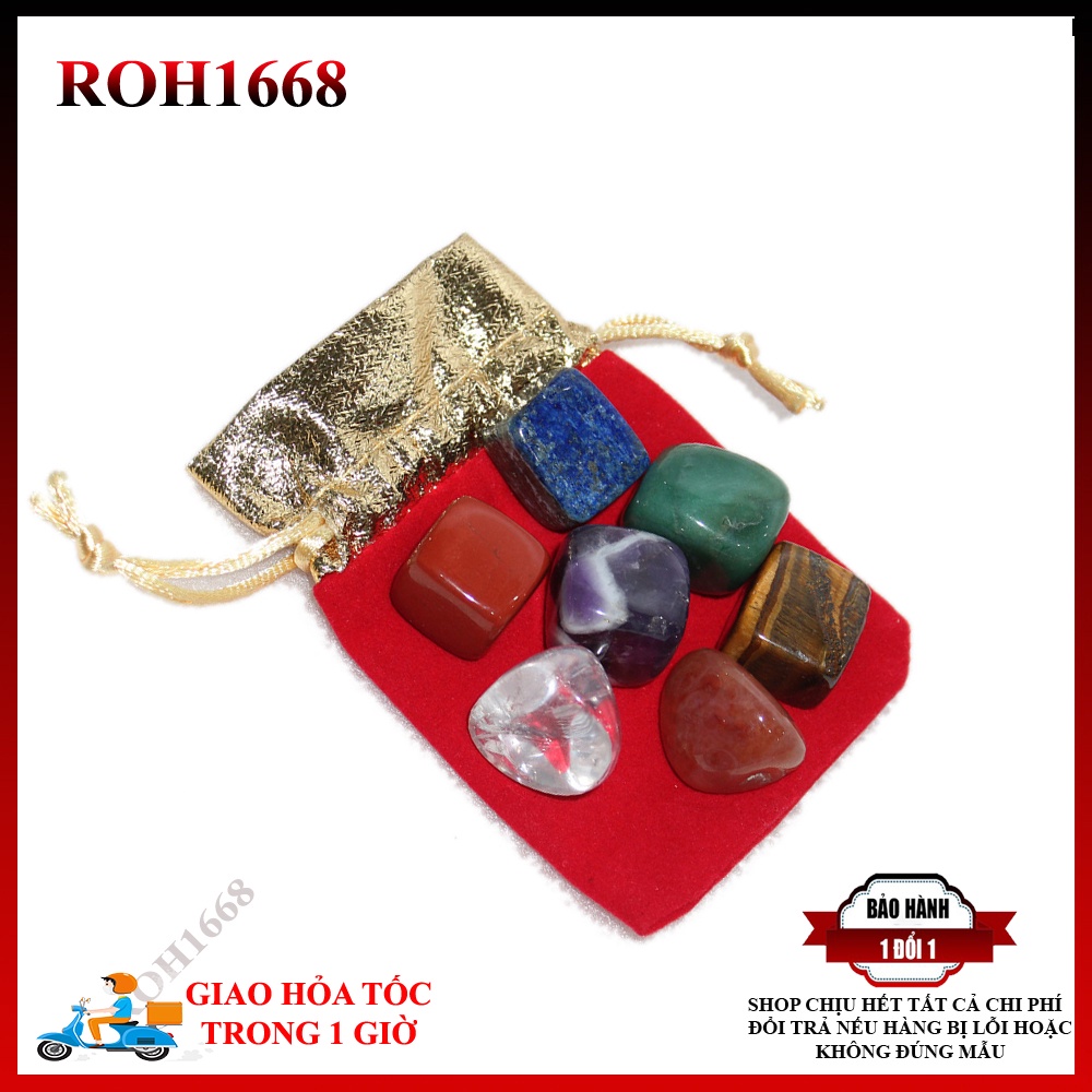 Combo 7 Chakra Đá Thanh Tẩy Bảy Luân Xa đá Chakra