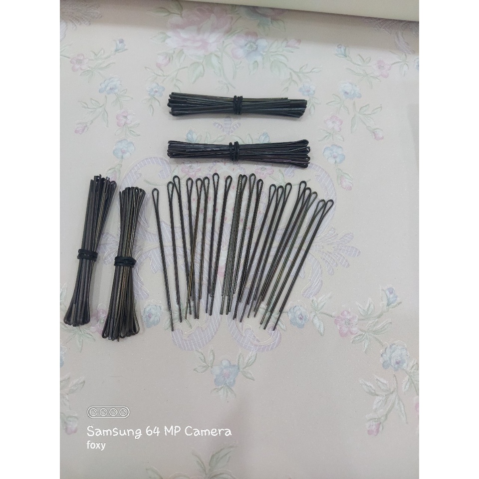 100 cây kẹp tăm đen xẹt mái ,kẹp tóc cô dâu SIZE 5,5 cm / 6,5 cm