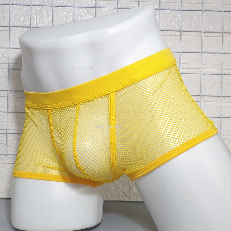 Quần lót nam chất thun lưới mọn nhẹ nhàng SX.06 dạng sịp đùi nhiều màu - giao hàng an toàn cho anh em