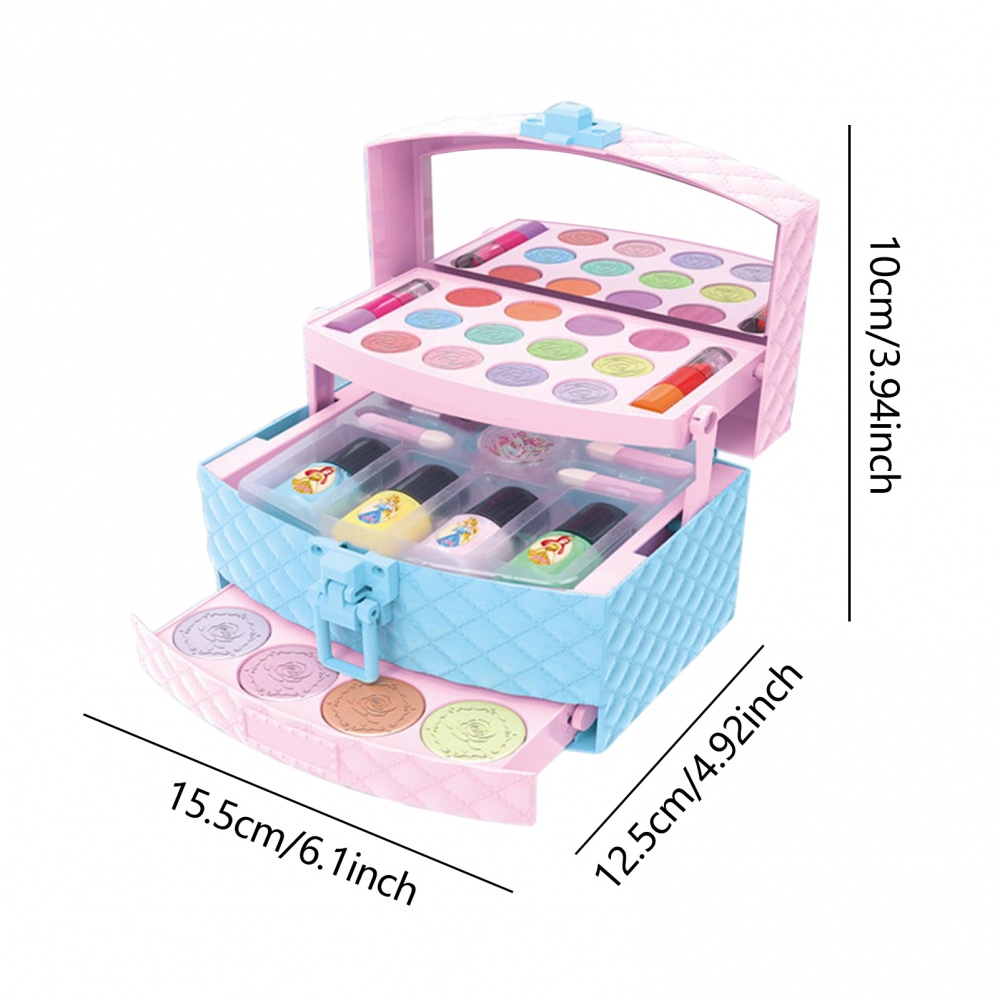 Bộ đồ chơi trang điểm 27 món không độc hại có thể rửa sạch sáng tạo cho bé gái