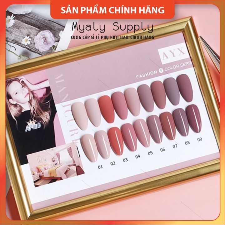 Set Sơn AS Tím Chai Đỏ Nắp Nhọn 9 Chai Cao Cấp AYX SP000320
