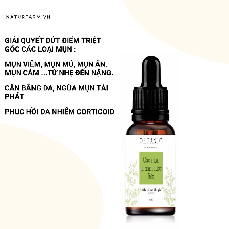 Cao lá nam dược liệu 5ML ( Cao mụn cô đặc ) giải quyết mụn từ nhẹ đến nặng