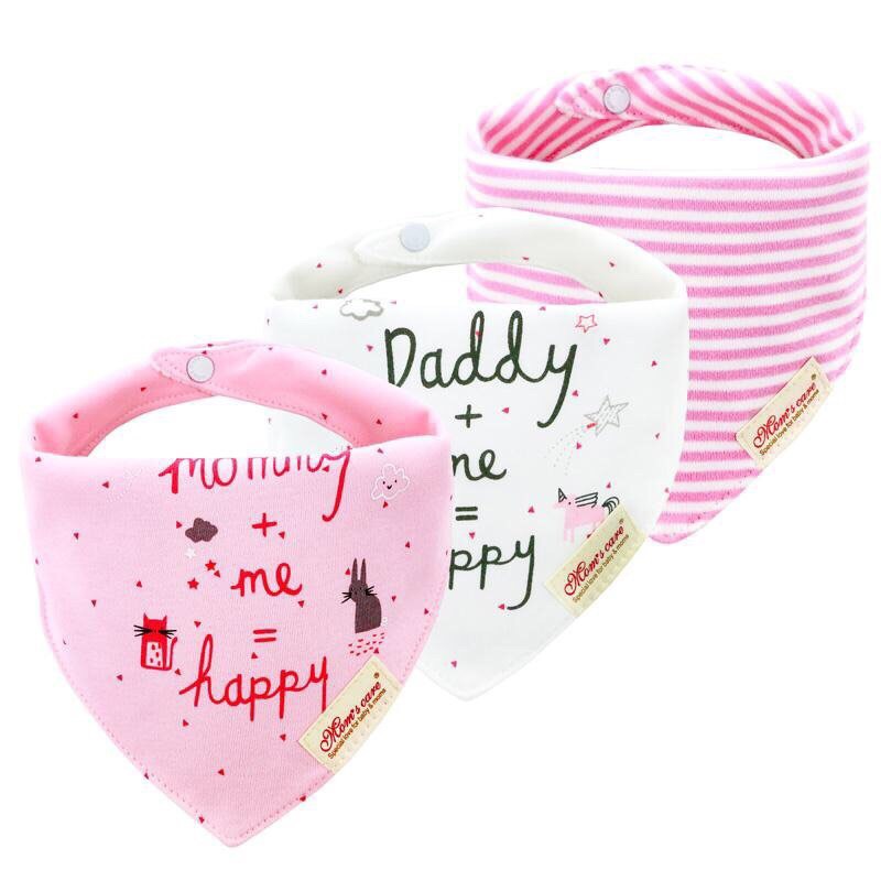 Khăn tam giác MomCare set 3c bé gái