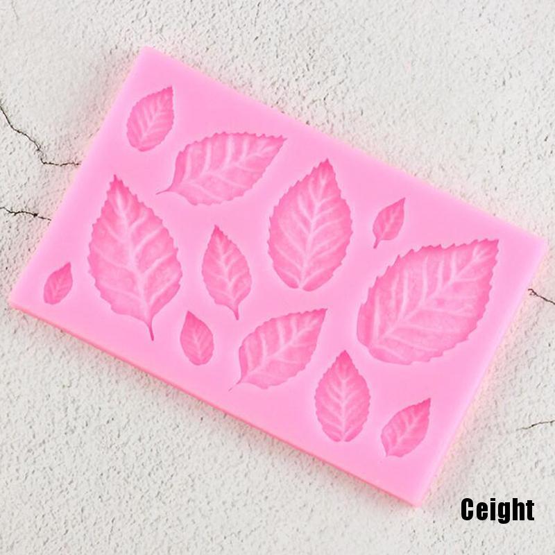 Khuôn Làm Bánh Chất Liệu Silicone Tự Làm Hình Lá Hoa Hồng
