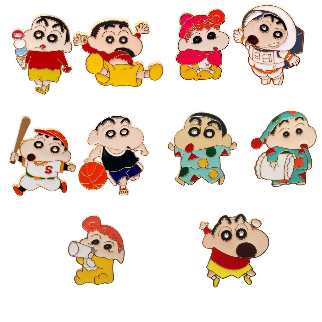 Huy Hiệu Cài Áo Hình Hoạt Hình Cậu Bé Bút Chì Shin-Chan Đáng Yêu
