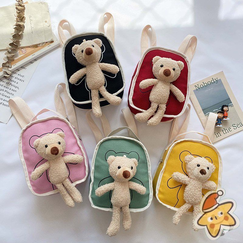 Balo canvas Họa Tiết Hoạt Hình Dễ Thương Cho Bé 2022