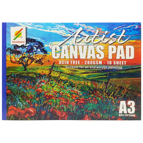 Tập Vẽ Canvas A3 280gsm Canvas Pad - Colormate CANVAS3 (10 Tờ)