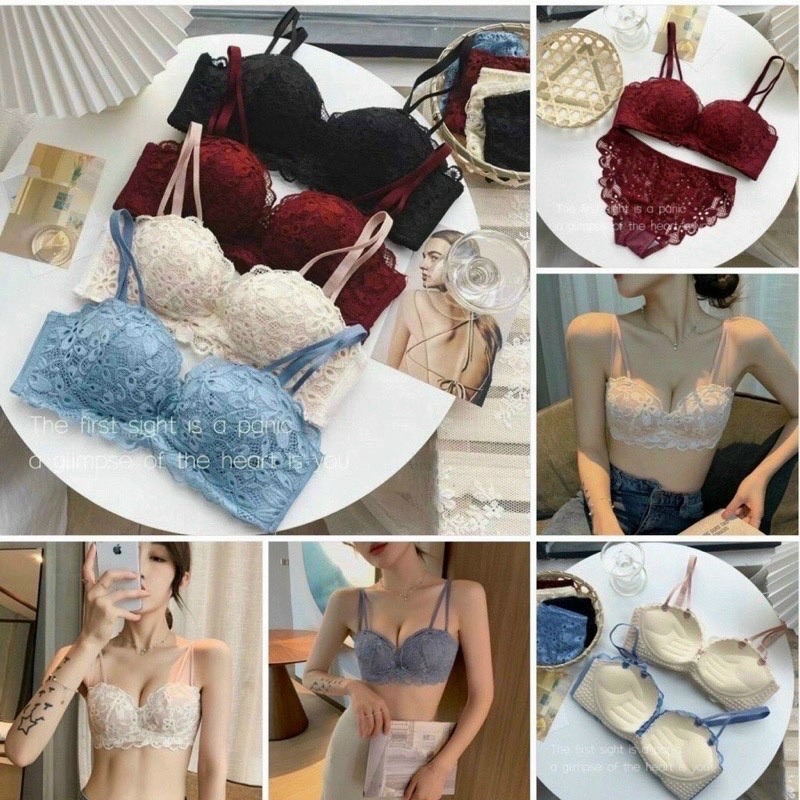 Áo lot cúp ren ko gọng siêu nâng ngực tạo khe