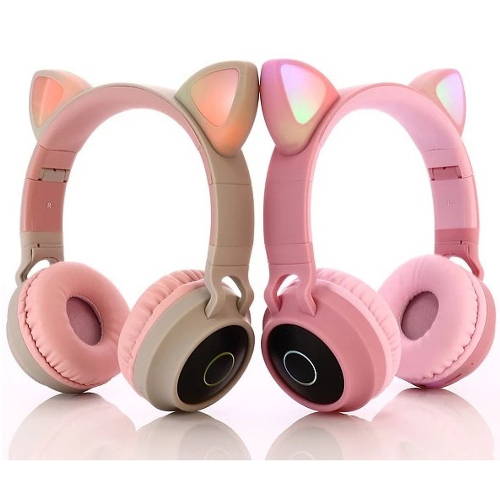 Tai nghe Bluetooth Cao Cấp tai mèo phát sáng đẹp mắt cá tính BT028C