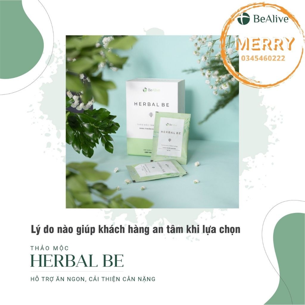 [Mã 44FMCGSALE1 giảm 10% đơn 250K] [CHÍNH HÃNG] Tăng cân Herbal Be của BEALIVE