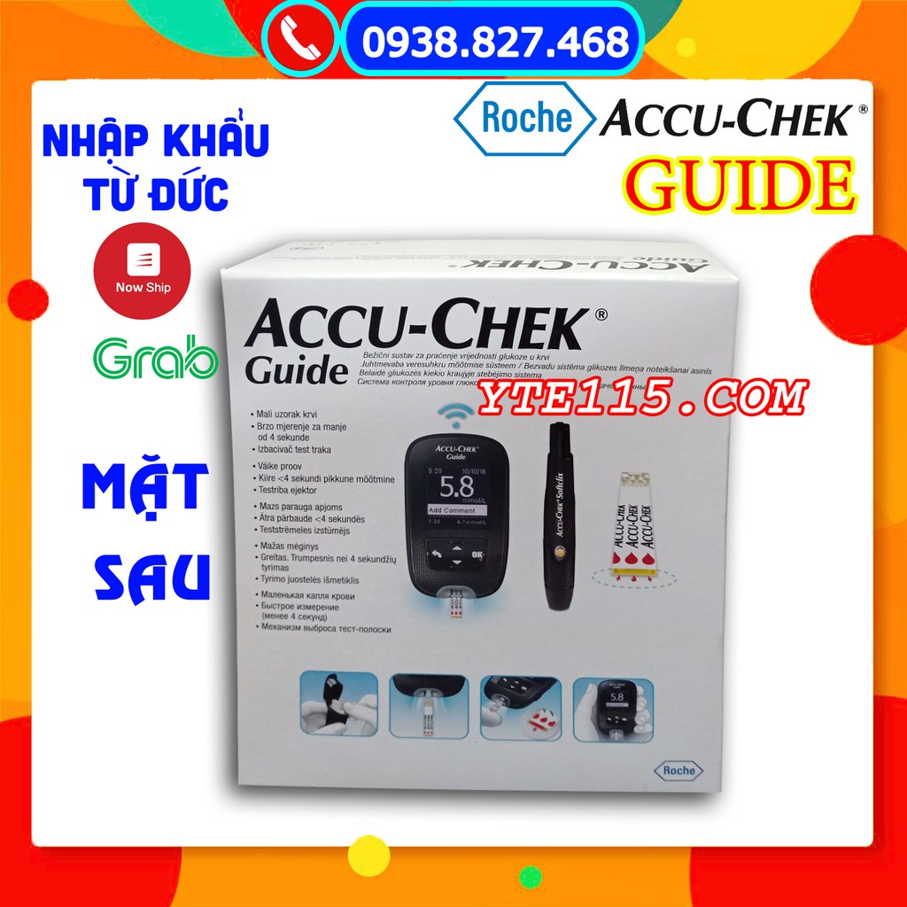 MÁY ĐO ĐƯỜNG HUYẾT ACCUCHEK GUIDE THẾ HỆ MỚI NHẤT - NHẬP KHẨU HOÀN TOÀN TỪ ĐỨC