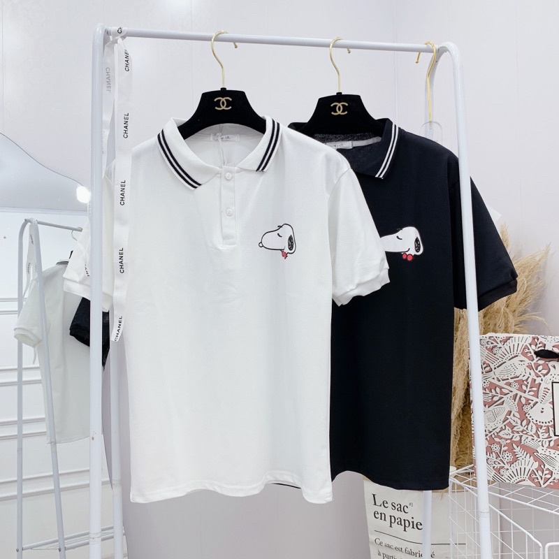 Áo Polo hình chó poodle siêu xinh