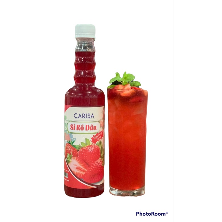 Xả HSD 09.2023 Siro Carisa Chai 500ml - Siro Làm Trà Trái Cây, Trà Sữa, Làm Bánh, Thạch Rau Câu