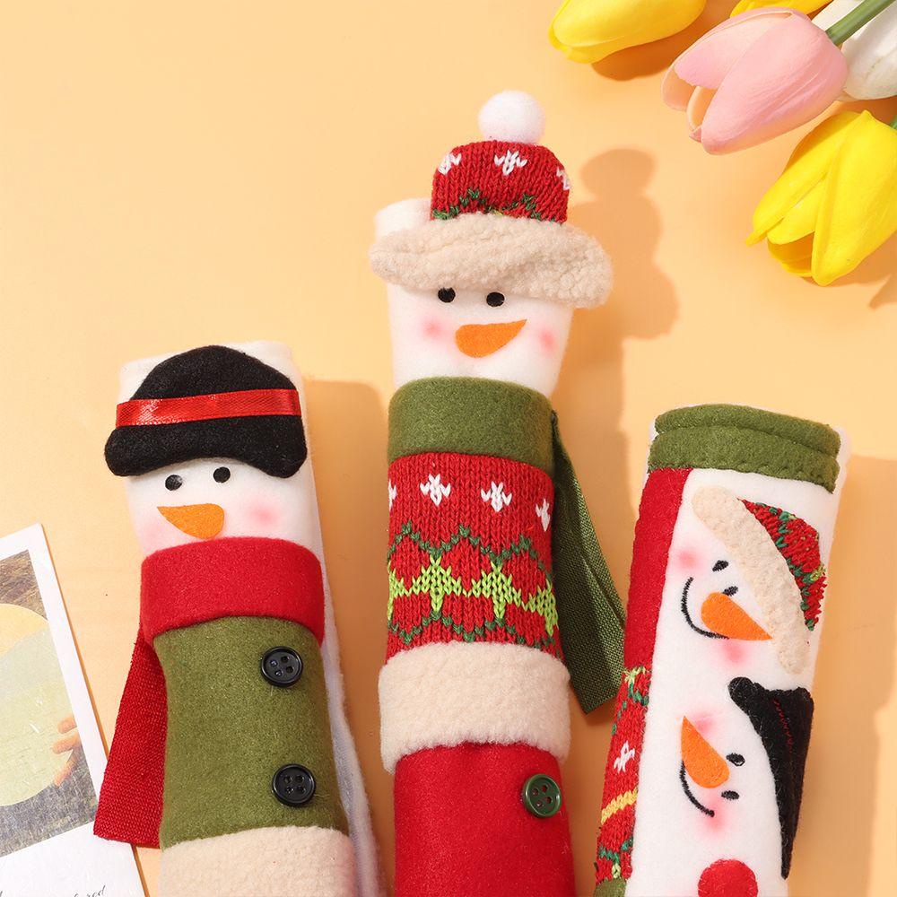 Set 3 Tấm Bọc Tay Nắm Cửa Tủ Lạnh Trang Trí Giáng Sinh