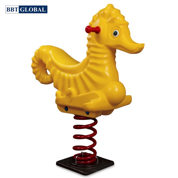 Bập bênh nhún lò xo đơn cá ngựa BBT GLOBAL ZK139-9 Vàng