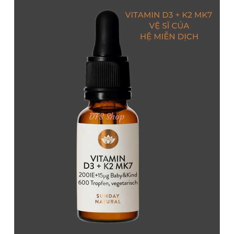 [ MẪU MỚI] Vitamin D3+ K2 MK7 Nội Địa Anh, Đức -600 giọt - 30ml