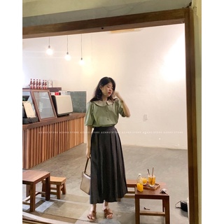 Chân váy xếp ly to [ Hình shop chụp ]