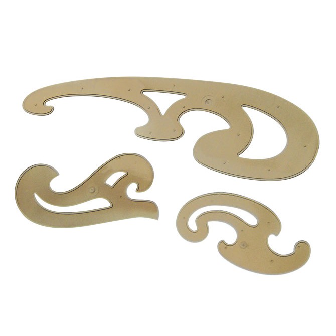 Thước cong bộ 3 chiếc KOH-I-NOOR 750068 French-Curves-Set-3