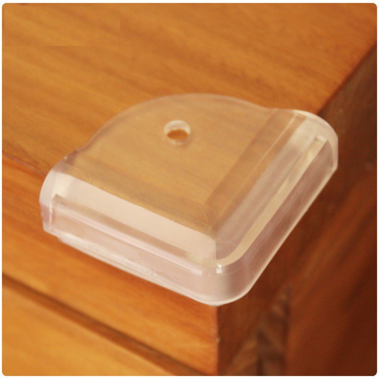 Miếng dán cạnh bàn chất liệu silicon dẻo Trong Suốt &amp; Màu cao cấp (hình tam giác &amp; hình tròn) - Giá 01 cái