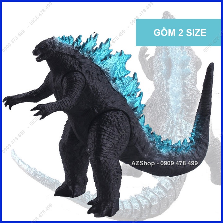 Mô Hình Quái Vật Godzilla Lưng Xanh Ánh Kim - Có 2 Size  - 7767.1