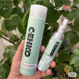 Combo dầu gội chống rụng 250ml và xịt mọc tóc Cehko 75ml