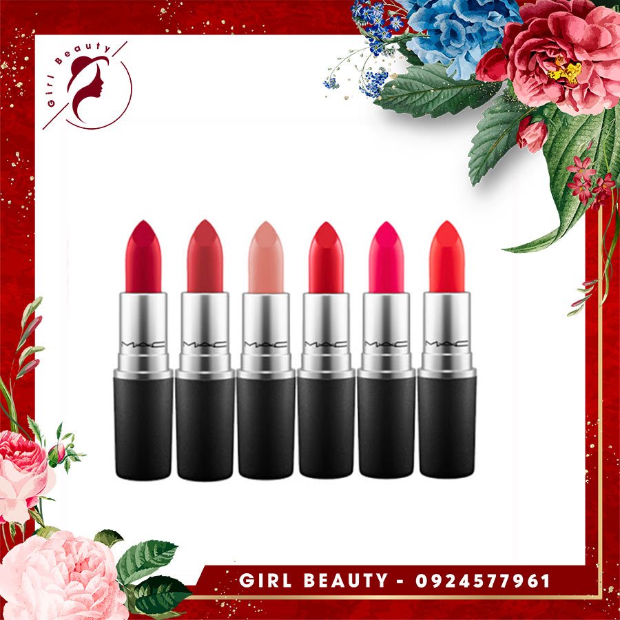 Son Mac chính hãng Ruby Woo, Chili, Marrakesh màu cam cháy đỏ gạch cam đất chuẩn Auth date tới 2023
