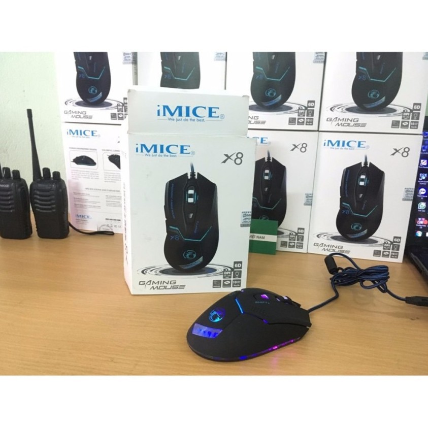 Chuột gaming IMICE-X8 3200 DPI Led đổi màu cực đẹp - Bảo hành 12 tháng !!!