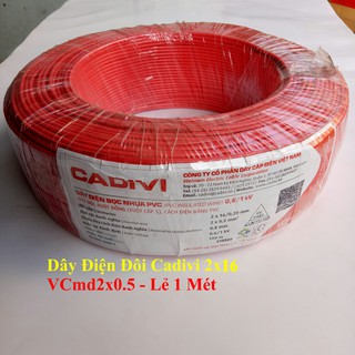 [CADIVI] Dây Điện Đôi 2x16 VCmd2x0.5 - Lẻ 1 Mét
