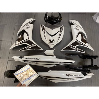 Áo Exciter 150 trắng đen tem Movistar