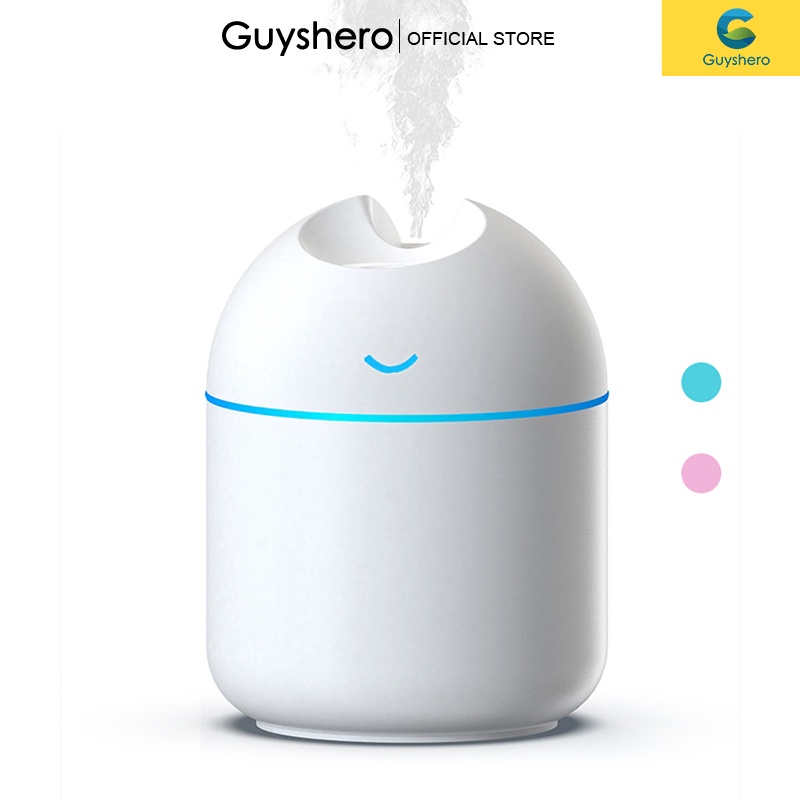 Guyshero Máy Lọc Không Khí mini 220ml Có Đèn led 7 Màu Sắc