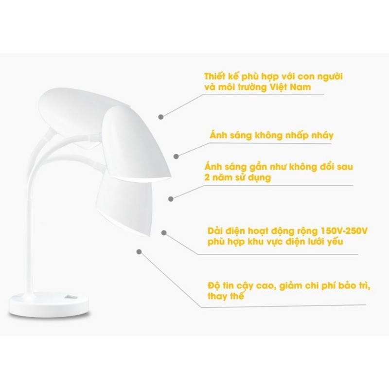 Đèn bàn bảo vệ thị lực Rạng Đông: RD-RL- 38.LED