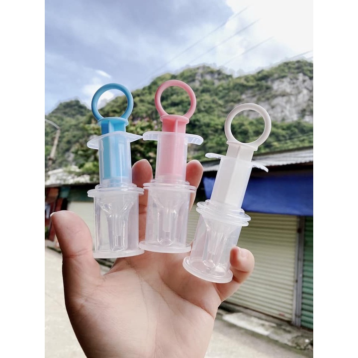 Dụng cụ uống thuốc dạng XI LANH đầu silicon mềm an toàn cho bé - 1 cái