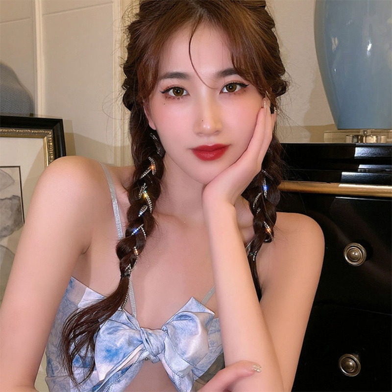 Chuỗi Dây Pha Lê Tua Rua Nối Tóc Chuyên Dụng