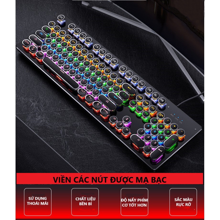 Bàn Phím Cơ Gaming Cho PC, Laptop Cao Cấp T907 Esports Pro Nâng Cấp Led RGB Khác Nhau Chiến Mọi Game
