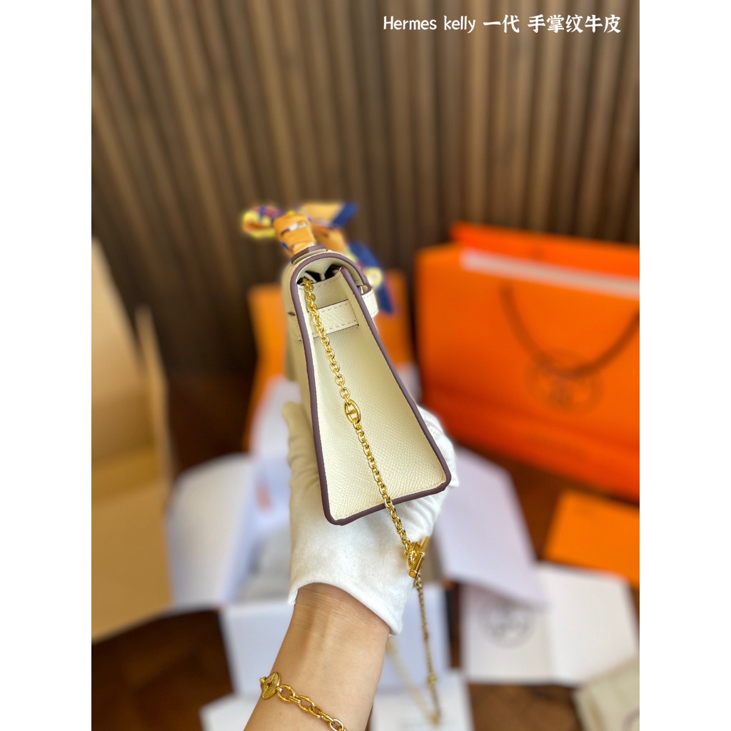 Túi Xách Her.mes ke.lly Size 22cm Màu Trắng