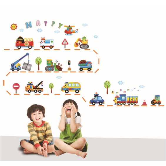 Decal trang trí Siêu Xe kute
