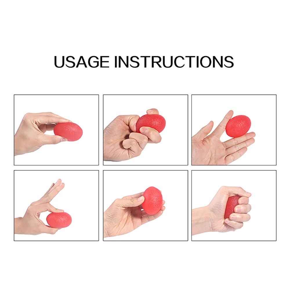 Quả Trứng Đeo Ngón Tay Bằng Silica Gel Hỗ Trợ Luyện Tập Cơ Thể Cho Nam Và Nữ