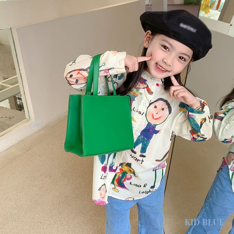 Áo Sơ Mi Cổ Đứng In Họa Tiết Graffiti Thời Trang Mùa Thu Cho Bé Gái