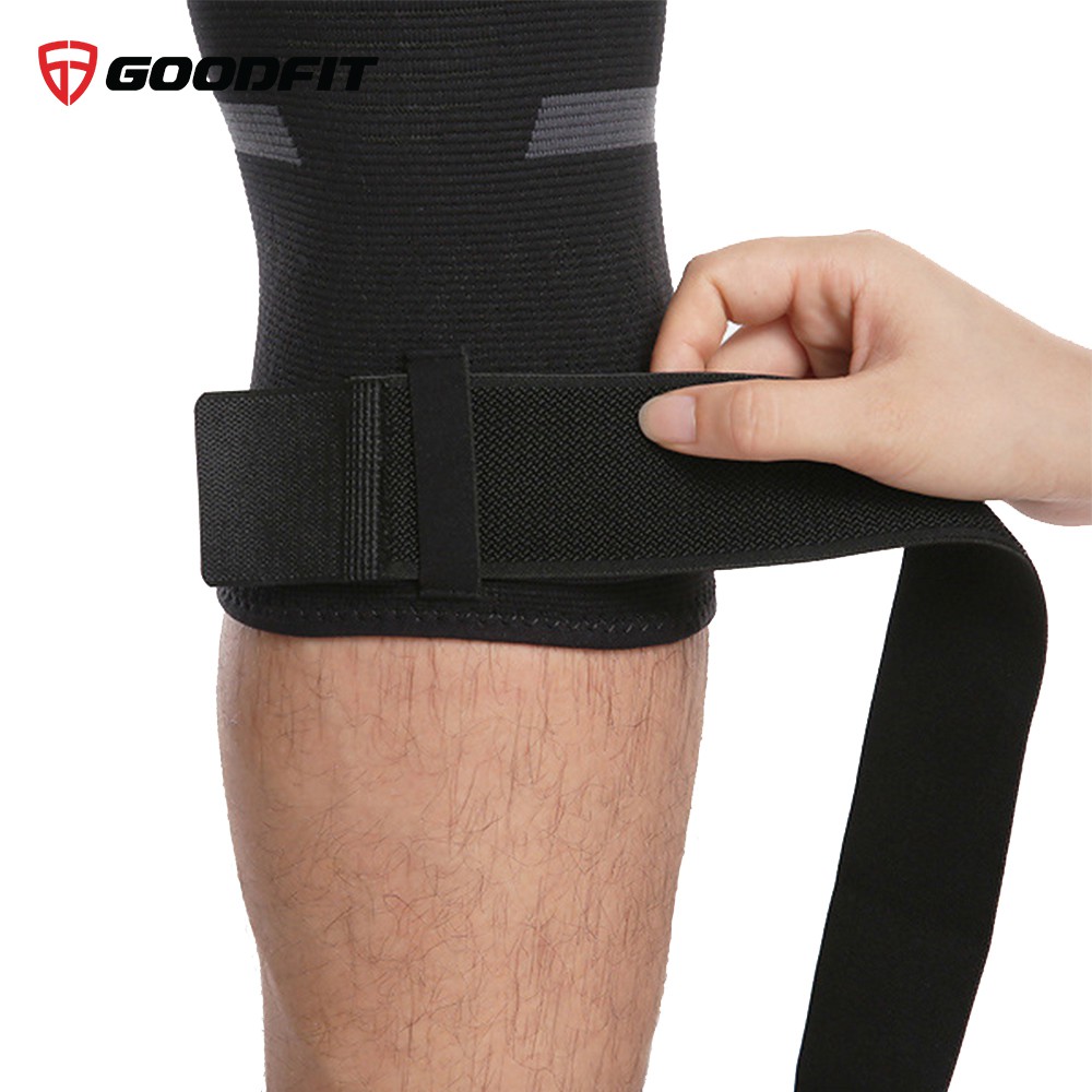Bó bảo vệ đầu gối chơi thể thao chạy bộ, cầu long, tennis, đá bóng 2 trong 1 GoodFit GF511K