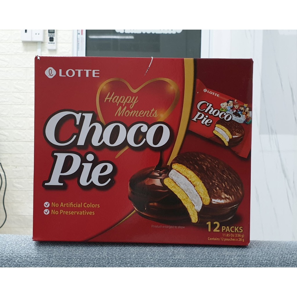 Bánh ChocoPie Lotte vị Nguyên Bản Hộp 12 cái 336g