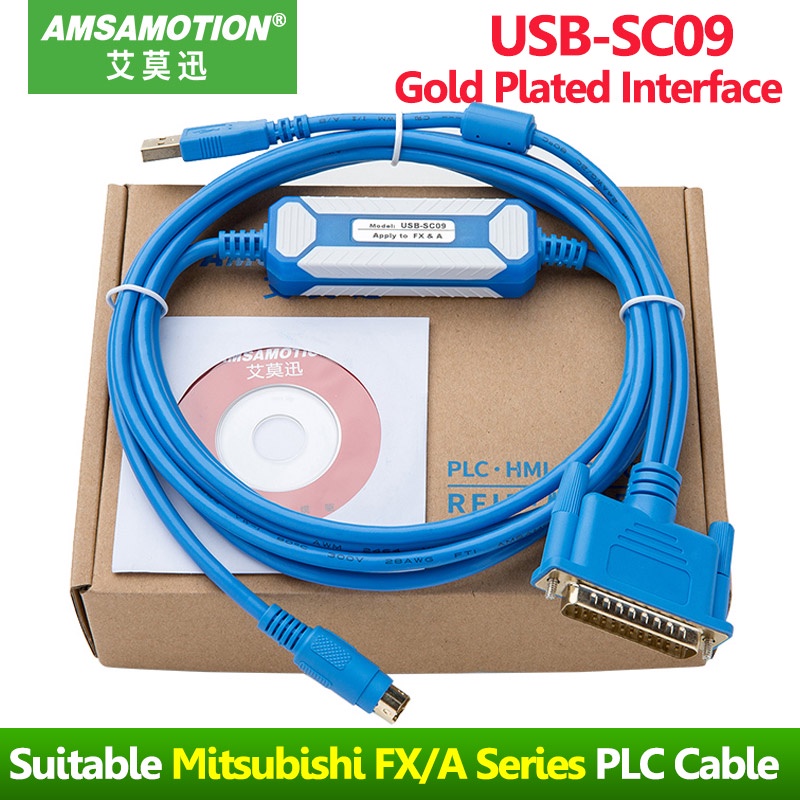 Dây Cáp Lập Trình USB-SC09+ Cho Mitsubishi FX&A Series PLC