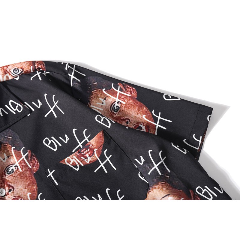 Áo sơ mi tay ngắn in họa tiết năng động trẻ trung cho nam | BigBuy360 - bigbuy360.vn