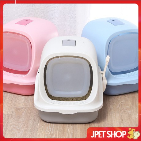 Nhà vệ sinh cho mèo có nắp đậy 49x38x38 + Tặng xẻng, Chỉ giao HCM - Jpet shop